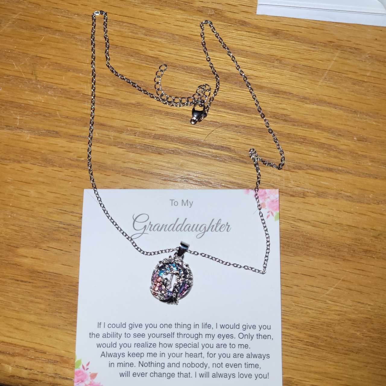 Birthday Gifts Including a Pendant Necklace Featuring a Swing Design, Symbolizing The Tree of Life, for My Daughter And Granddaughter, Along with a Card., for Teenager, For Teenager photo review