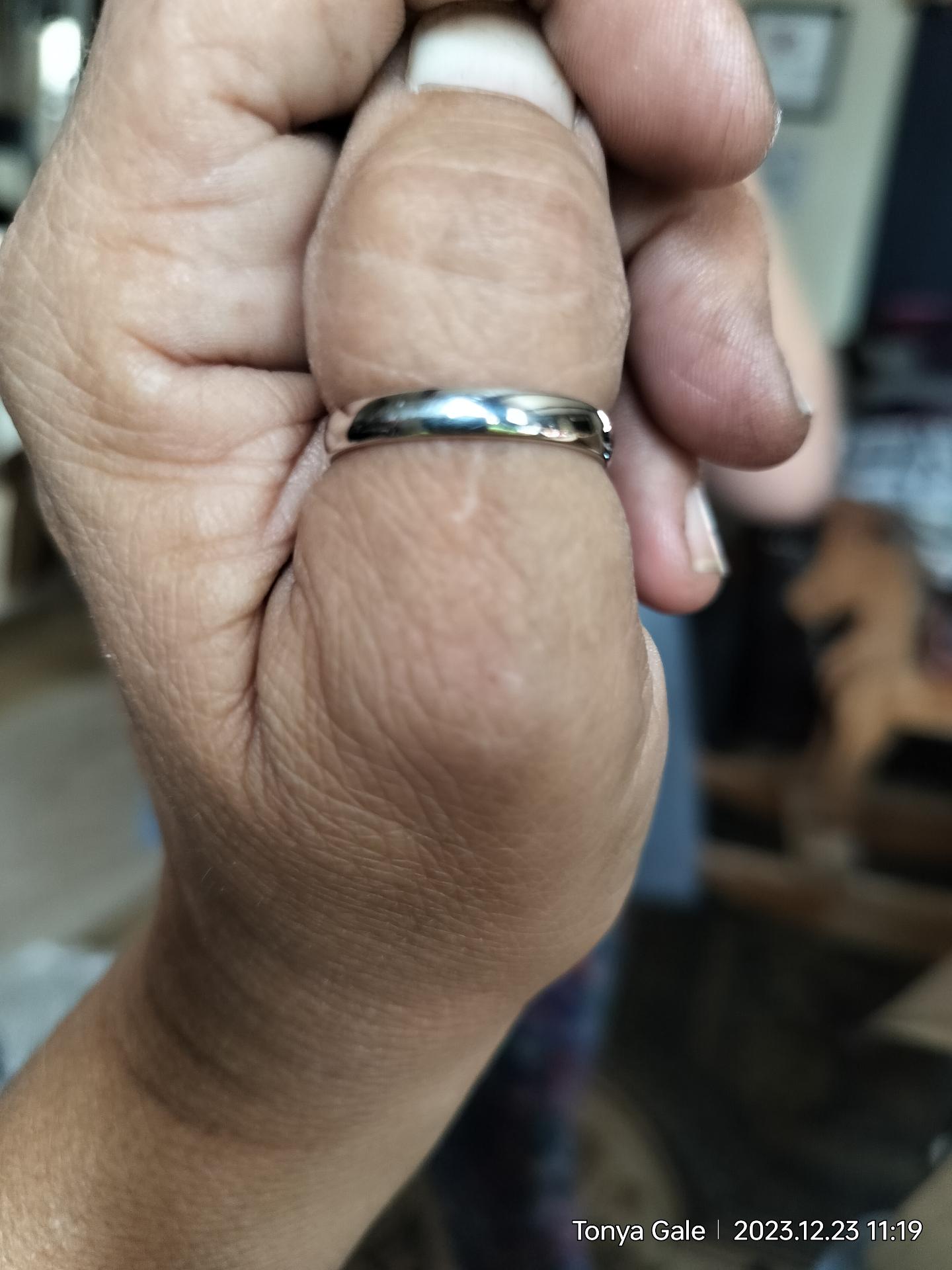 Stunning sterling silver S925 wedding 2.2g ring-the perfect gift, especially for couples in your life! photo review