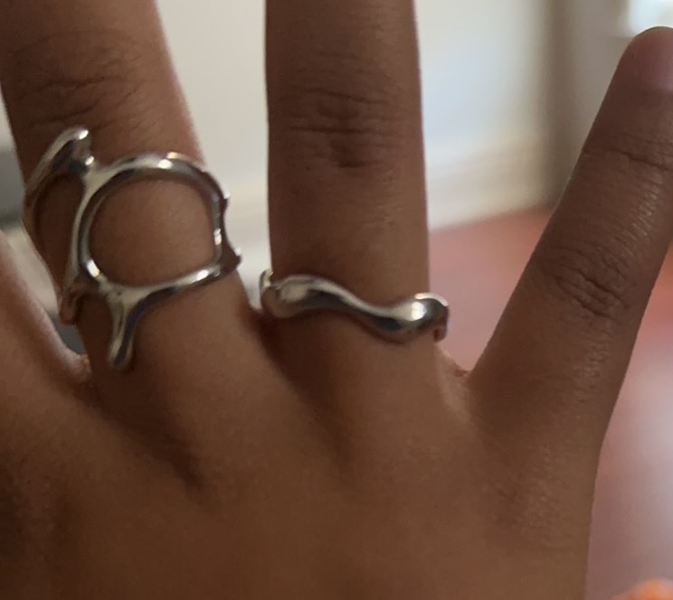 Irregular Wave Open Ring 18K Gold Plated Adjustable Delicate Jewelry Wedding Engagement Party Decor For Women Girls Gift photo review
