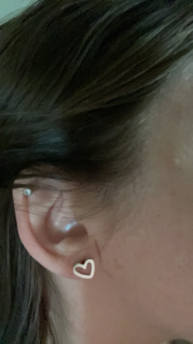 [Heart Stud Earrings] NEWMJJEWELRY 316 Stainless Steel Heart Stud Earrings - Elegant & Cute, Perfect for Daily Wear and Special Occasions like Weddings, Valentine'S Day, Daily Wear Earrings|Chic Earrings|Durable Earring photo review