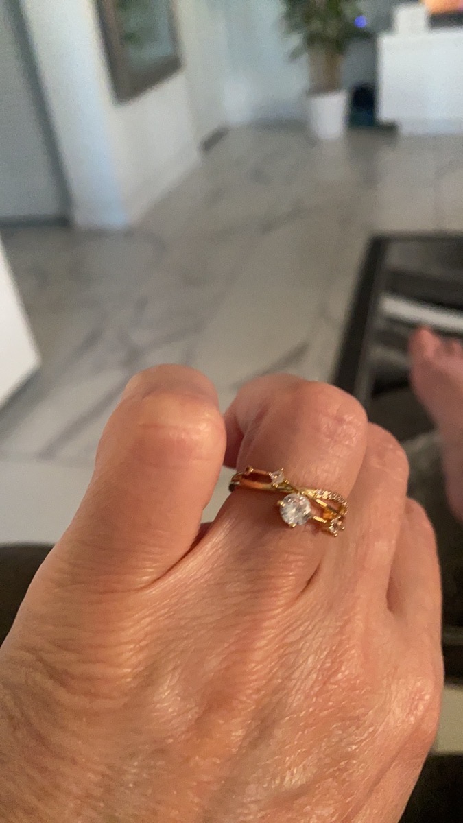 Adjustable Universe Trajectory Planet Ring for Women, Copper Inlaid Cubic Zirconia Stone Open Ring Adjustable, Luxury Jewelry, Personalized Ring for Women Bride Round Cut Wedding Engagement Eternity Valentine'S Day Promise Ring photo review