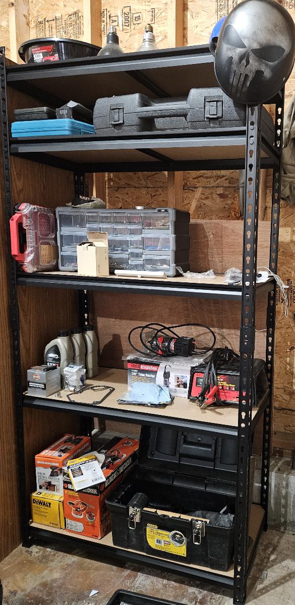 2000LBS Garage Shelving Storage Shelves Heavy Duty Shelving 5 Tier Metal Shelving Units For Garage Shelves 72"H X35.5"W X 15.8"D, Adjustable Metal Shelving Unit For Garage Shelves Utility Rack Shelf For Basement Pantry Closet Shelves, Black, Utility Shelves photo review