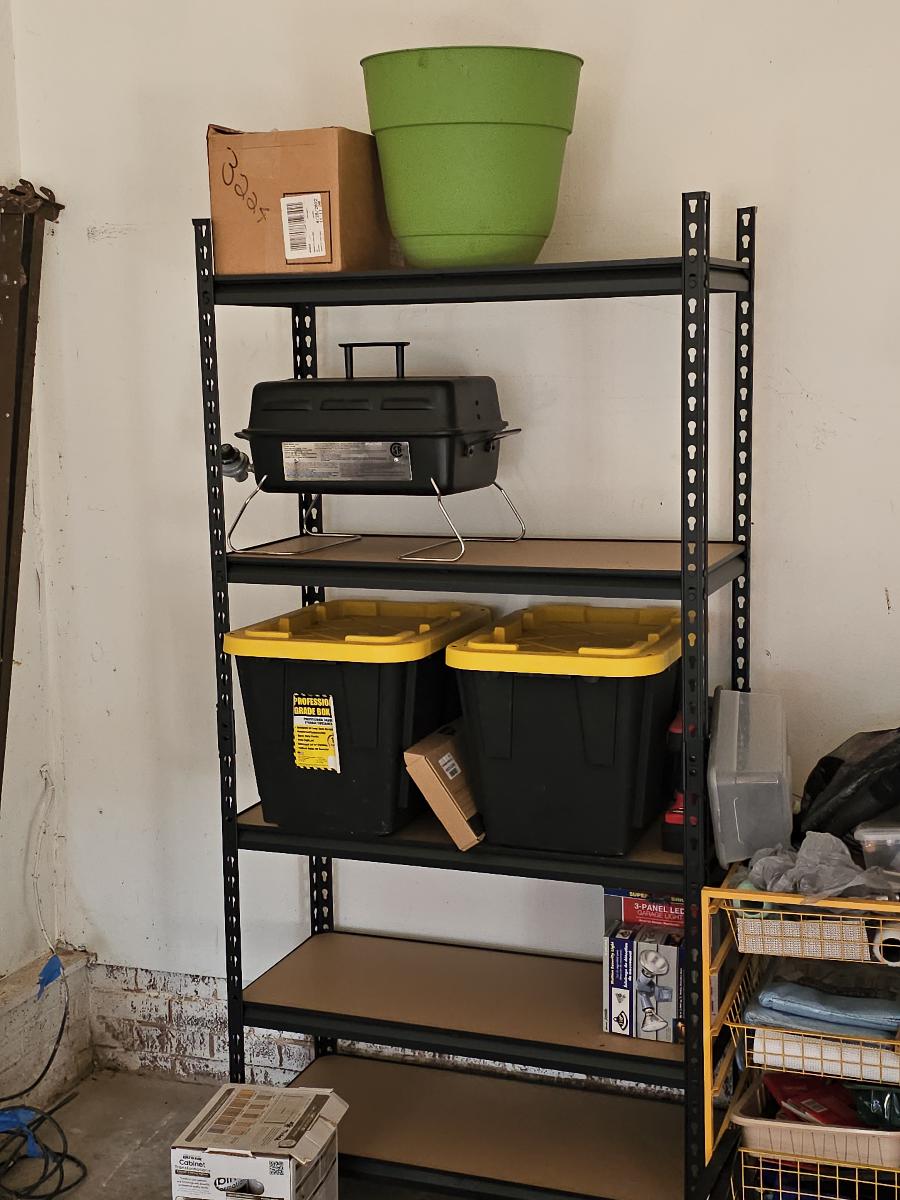 2000LBS Garage Shelving Storage Shelves Heavy Duty Shelving 5 Tier Metal Shelving Units For Garage Shelves 72"H X35.5"W X 15.8"D, Adjustable Metal Shelving Unit For Garage Shelves Utility Rack Shelf For Basement Pantry Closet Shelves, Black, Utility Shelves photo review