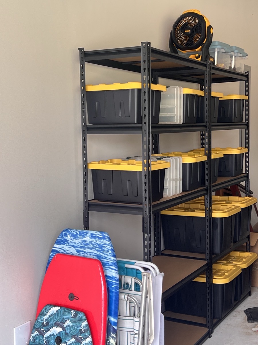 2000LBS Garage Shelving Storage Shelves Heavy Duty Shelving 5 Tier Metal Shelving Units For Garage Shelves 72"H X35.5"W X 15.8"D, Adjustable Metal Shelving Unit For Garage Shelves Utility Rack Shelf For Basement Pantry Closet Shelves, Black, Utility Shelves photo review