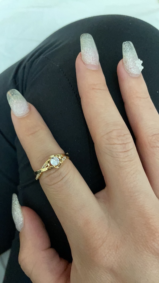 Korean Niche Design Floral Ring Women'S Fashion Premium All-Match Band photo review