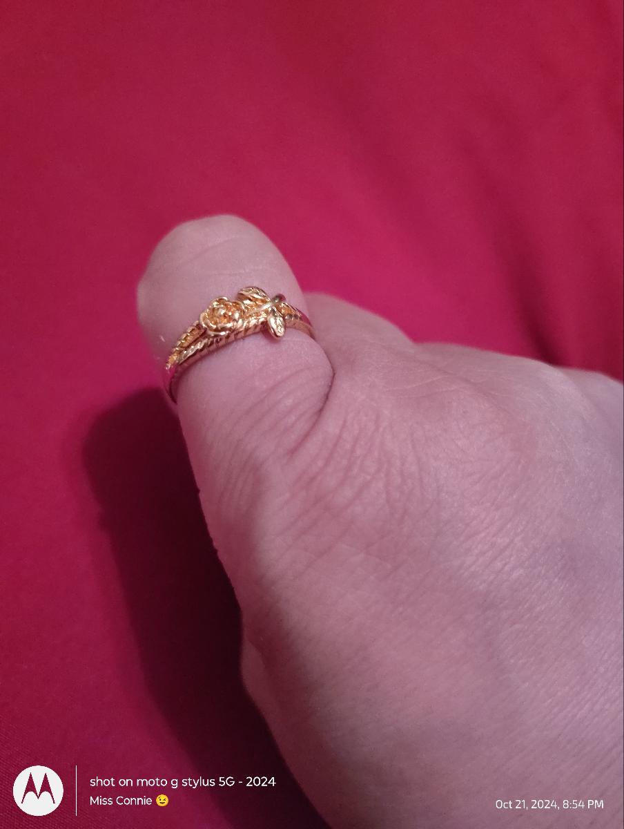 Vintage Distressed Floral Ring - 1pc 3D Rose Flower - Classic Thin Band Statement Ring - Temperament Alluring Index Finger Jewelry photo review