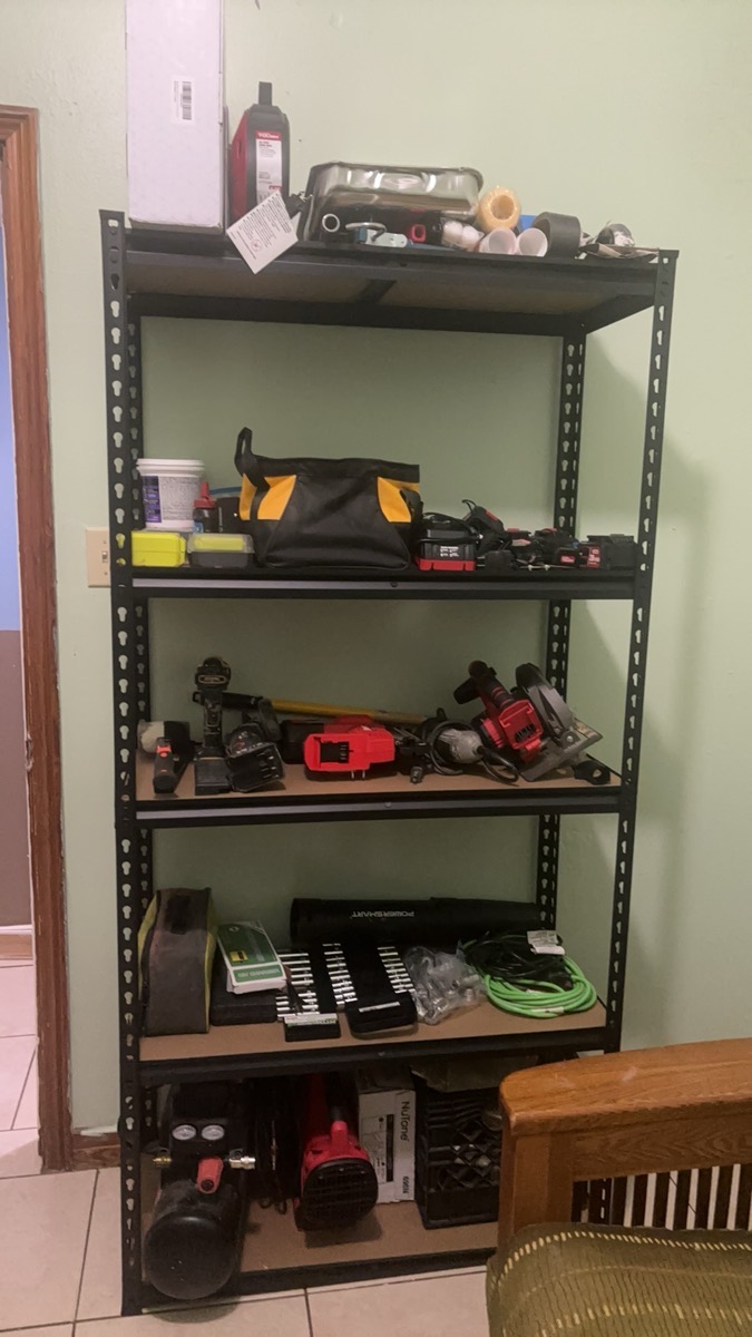 2000LBS Garage Shelving Storage Shelves Heavy Duty Shelving 5 Tier Metal Shelving Units For Garage Shelves 72"H X35.5"W X 15.8"D, Adjustable Metal Shelving Unit For Garage Shelves Utility Rack Shelf For Basement Pantry Closet Shelves, Black, Utility Shelves photo review