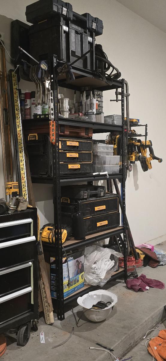 2000LBS Garage Shelving Storage Shelves Heavy Duty Shelving 5 Tier Metal Shelving Units For Garage Shelves 72"H X35.5"W X 15.8"D, Adjustable Metal Shelving Unit For Garage Shelves Utility Rack Shelf For Basement Pantry Closet Shelves, Black, Utility Shelves photo review