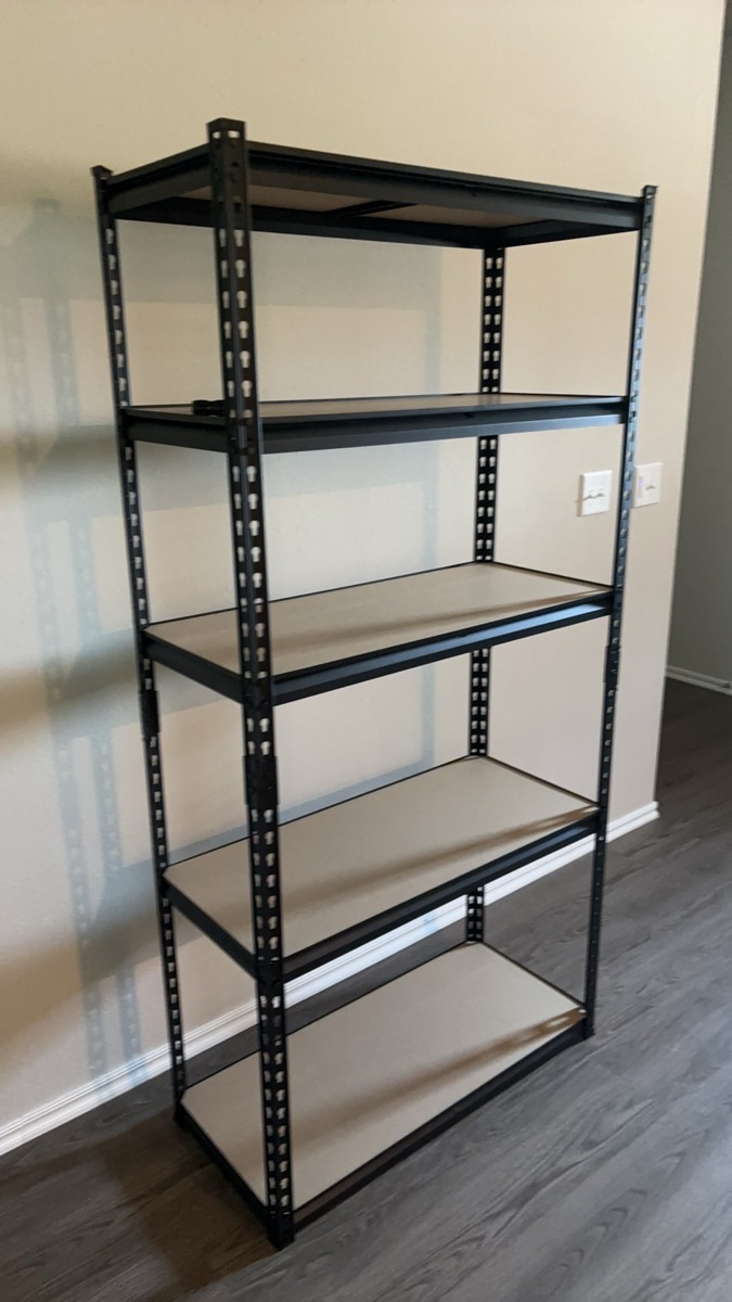 2000LBS Garage Shelving Storage Shelves Heavy Duty Shelving 5 Tier Metal Shelving Units For Garage Shelves 72"H X35.5"W X 15.8"D, Adjustable Metal Shelving Unit For Garage Shelves Utility Rack Shelf For Basement Pantry Closet Shelves, Black, Utility Shelves photo review