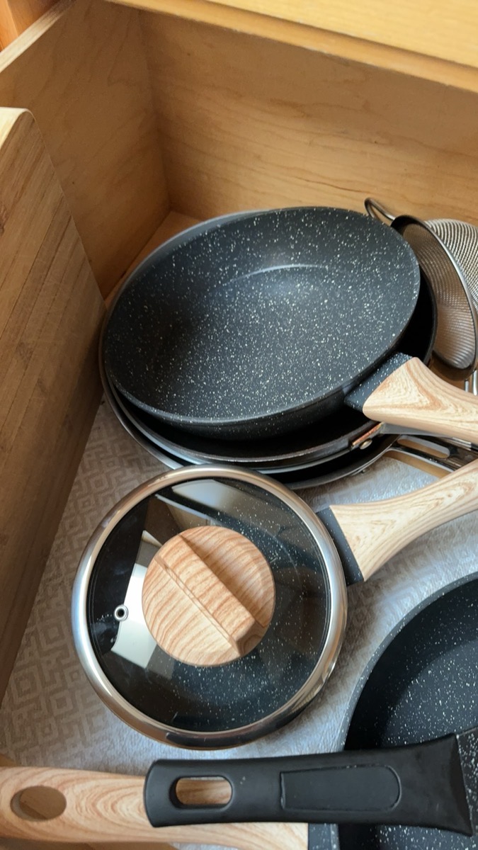 12/5 POTS And Pans Set, Non-stick Cookware Set, Induction Cookware Non-stick Granite Cooking Set, Including Frying Pan, Pan, Steamer, Silicone Spatula And Tongs, Father'S Day Gifts photo review