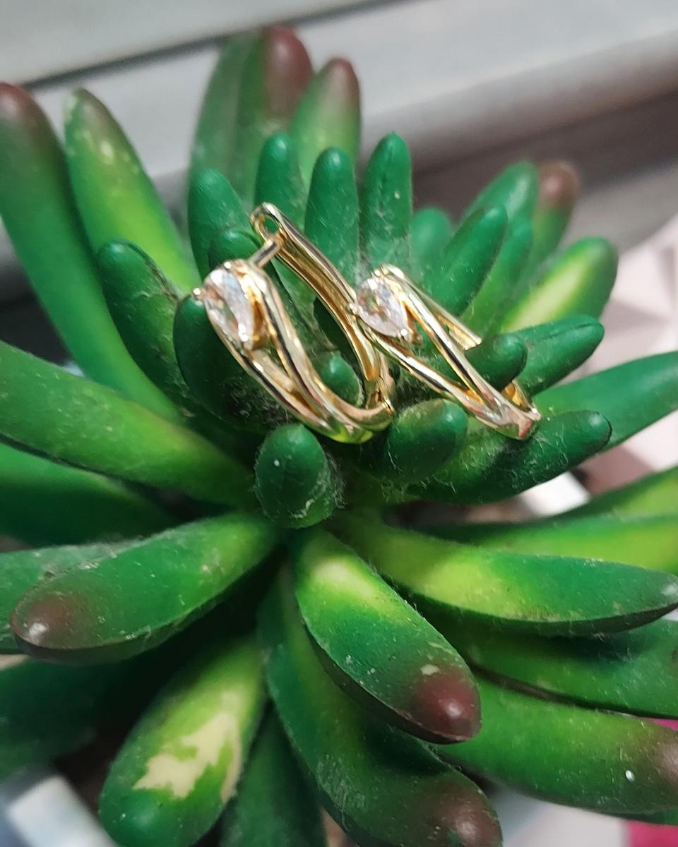 Easy Fashion - Geometric Zirconia - Inlaid Hoop Earrings - Women'S Party Daily - Casual Accessory photo review