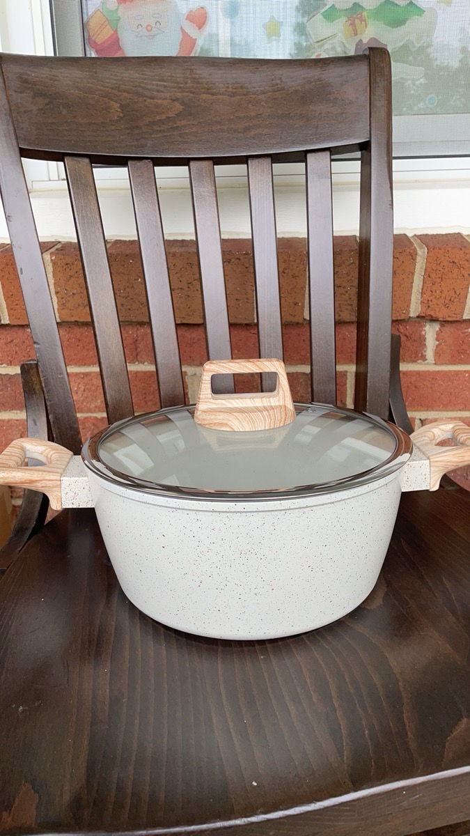 12/5 POTS And Pans Set, Non-stick Cookware Set, Induction Cookware Non-stick Granite Cooking Set, Including Frying Pan, Pan, Steamer, Silicone Spatula And Tongs, Father'S Day Gifts photo review