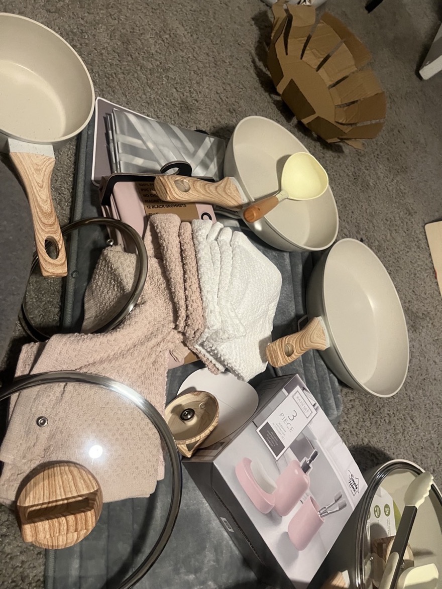 12/5 POTS And Pans Set, Non-stick Cookware Set, Induction Cookware Non-stick Granite Cooking Set, Including Frying Pan, Pan, Steamer, Silicone Spatula And Tongs, Father'S Day Gifts photo review