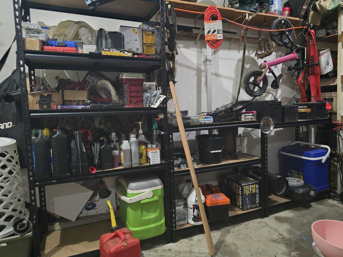 2000LBS Garage Shelving Storage Shelves Heavy Duty Shelving 5 Tier Metal Shelving Units For Garage Shelves 72"H X35.5"W X 15.8"D, Adjustable Metal Shelving Unit For Garage Shelves Utility Rack Shelf For Basement Pantry Closet Shelves, Black, Utility Shelves photo review