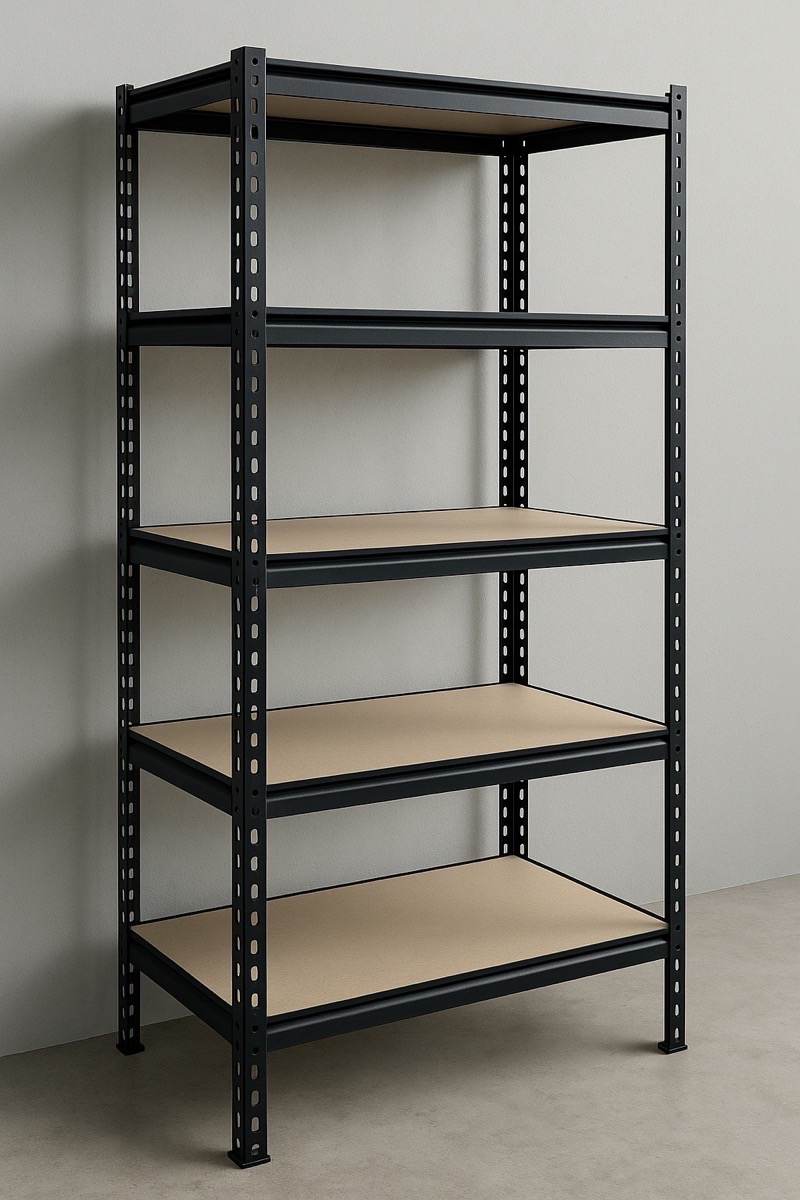 2000LBS Garage Shelving Storage Shelves Heavy Duty Shelving 5 Tier Metal Shelving Units For Garage Shelves 72"H X35.5"W X 15.8"D, Adjustable Metal Shelving Unit For Garage Shelves Utility Rack Shelf For Basement Pantry Closet Shelves, Black, Utility Shelves photo review