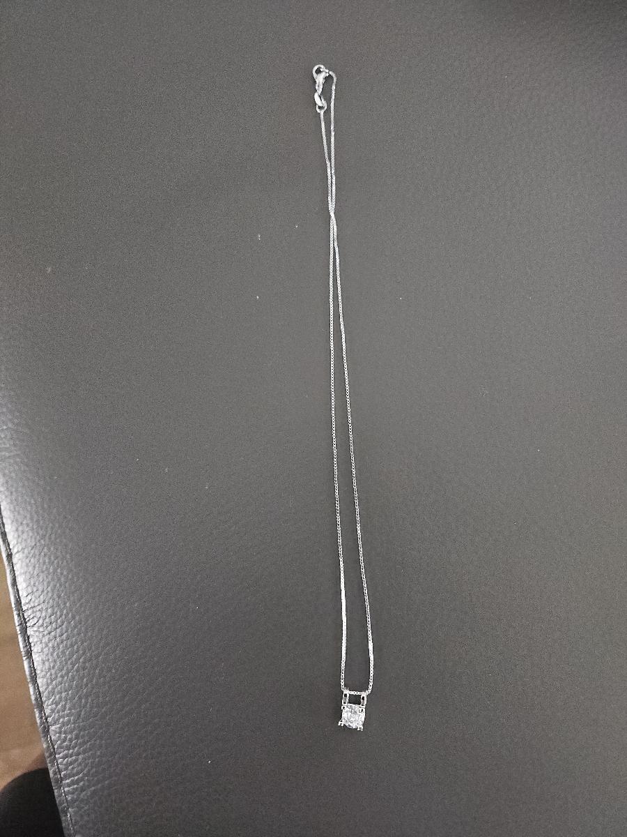 Moissan Silvery Necklace] S925 Silvery Moissan Silvery Necklace, Women'S Necklace, Classic Pendant, Fashionable Trendy Jewelry, Collarbone Chain, Engagement Necklace, Gift For Women, Mother'S Day Gift, Holiday Gift photo review