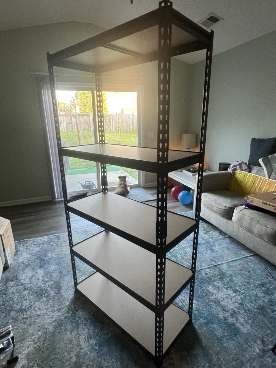 2000LBS Garage Shelving Storage Shelves Heavy Duty Shelving 5 Tier Metal Shelving Units For Garage Shelves 72"H X35.5"W X 15.8"D, Adjustable Metal Shelving Unit For Garage Shelves Utility Rack Shelf For Basement Pantry Closet Shelves, Black, Utility Shelves photo review