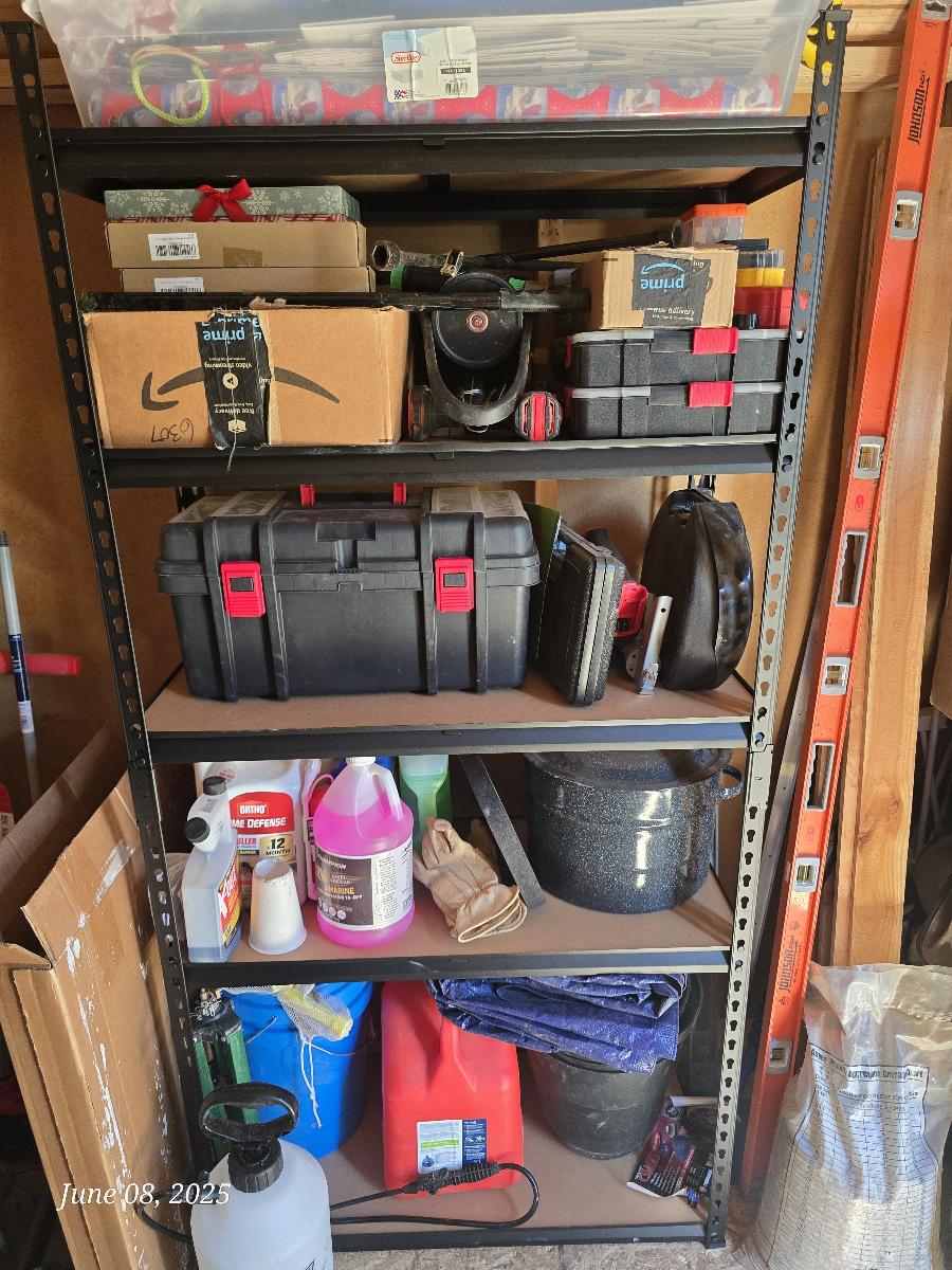 2000LBS Garage Shelving Storage Shelves Heavy Duty Shelving 5 Tier Metal Shelving Units For Garage Shelves 72"H X35.5"W X 15.8"D, Adjustable Metal Shelving Unit For Garage Shelves Utility Rack Shelf For Basement Pantry Closet Shelves, Black, Utility Shelves photo review