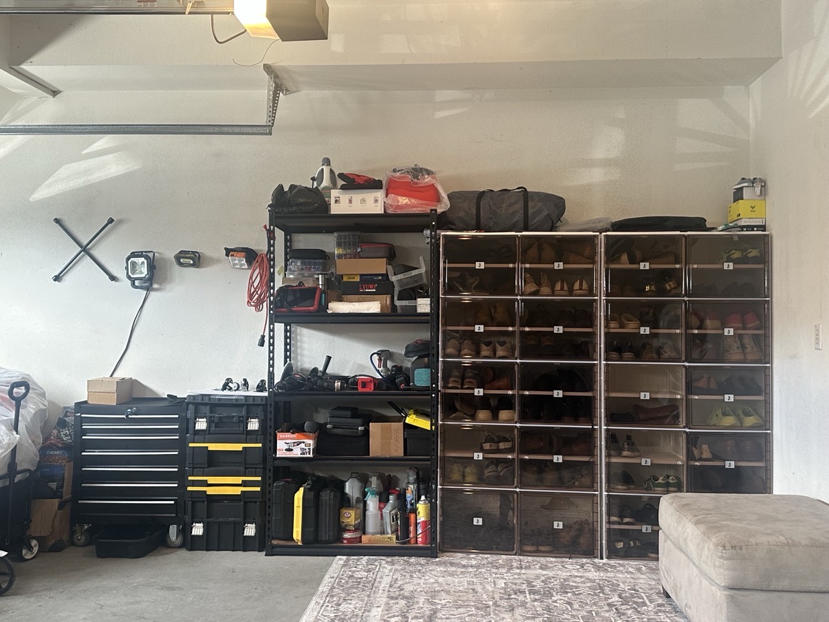 2000LBS Garage Shelving Storage Shelves Heavy Duty Shelving 5 Tier Metal Shelving Units For Garage Shelves 72"H X35.5"W X 15.8"D, Adjustable Metal Shelving Unit For Garage Shelves Utility Rack Shelf For Basement Pantry Closet Shelves, Black, Utility Shelves photo review