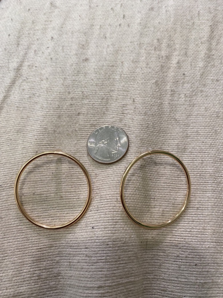 Stylish Simple Geometric Metal Stud Earrings, A Pair of, and Versatile photo review
