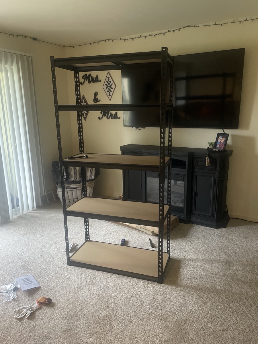 2000LBS Garage Shelving Storage Shelves Heavy Duty Shelving 5 Tier Metal Shelving Units For Garage Shelves 72"H X35.5"W X 15.8"D, Adjustable Metal Shelving Unit For Garage Shelves Utility Rack Shelf For Basement Pantry Closet Shelves, Black, Utility Shelves photo review