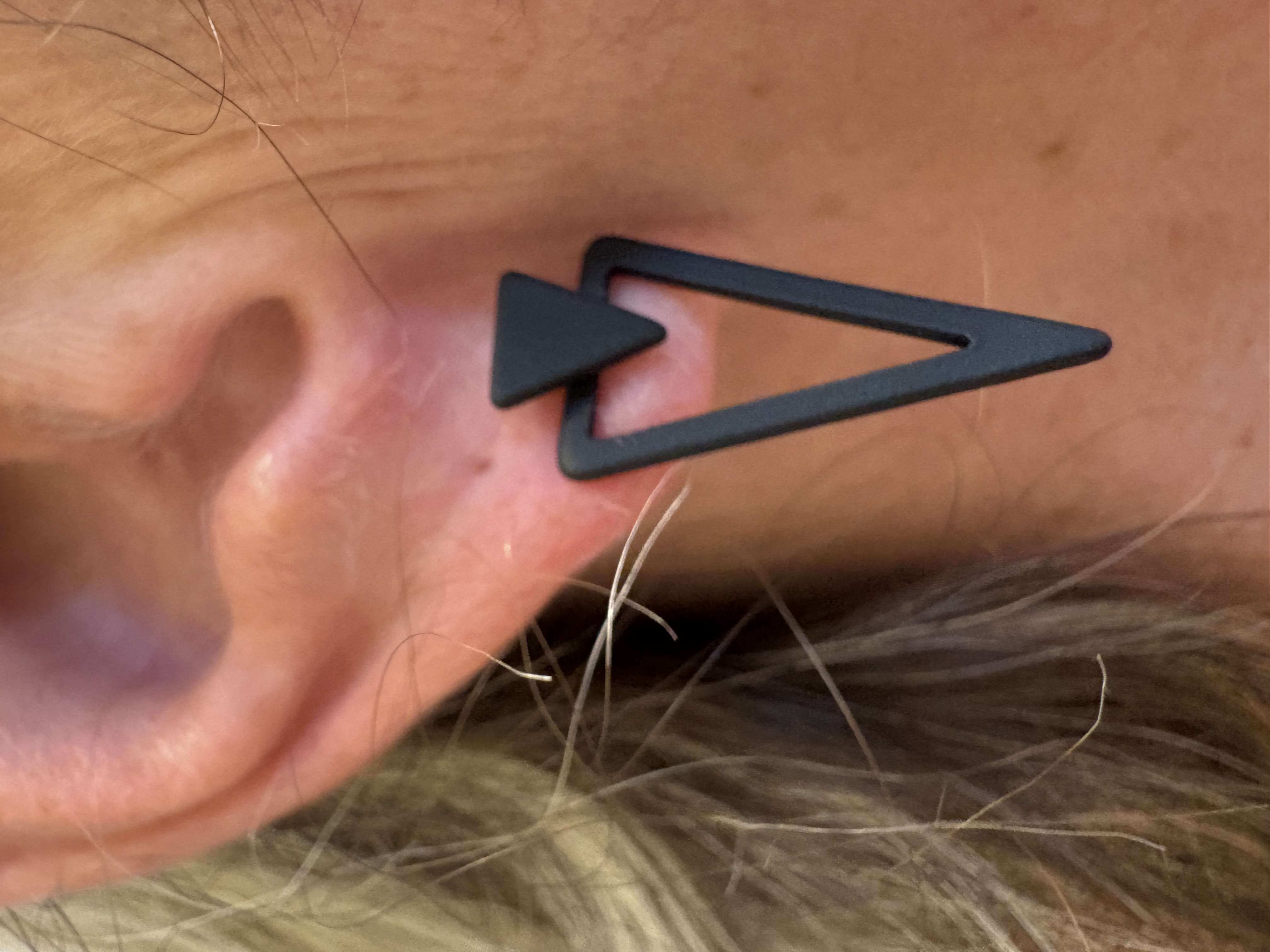 Chic Minimalist - Triangle Design Earrings - 1 Pair Versatile & Trendy - Alloy with Iron Posts - Perfect for Casual Attire photo review