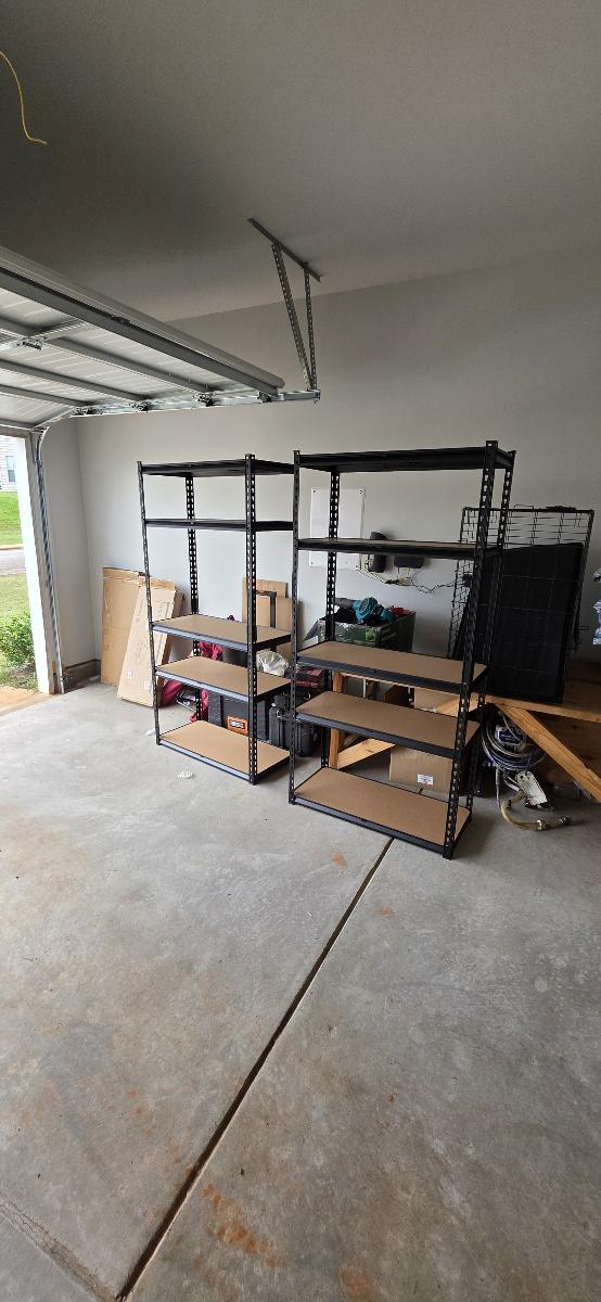 2000LBS Garage Shelving Storage Shelves Heavy Duty Shelving 5 Tier Metal Shelving Units For Garage Shelves 72"H X35.5"W X 15.8"D, Adjustable Metal Shelving Unit For Garage Shelves Utility Rack Shelf For Basement Pantry Closet Shelves, Black, Utility Shelves photo review