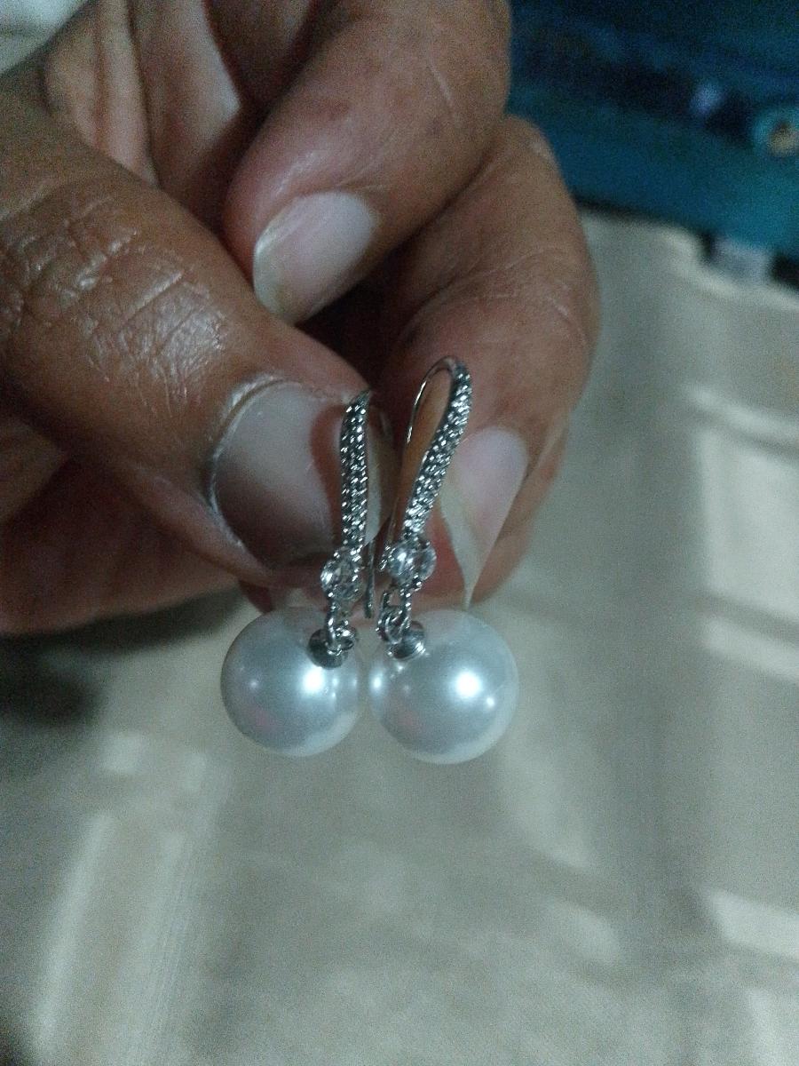 Classic Oval Teardrop Pendant Earrings, Bridal Drop Earrings photo review
