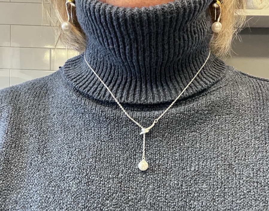925 Sterling Silver Imitation Pearl Women's Necklace Shaped - Hypoallergenic, Durable, Long-lasting, Perfect for Mother's Day Gifts or Daily Accessories, with Elegant and Exquisite Design photo review