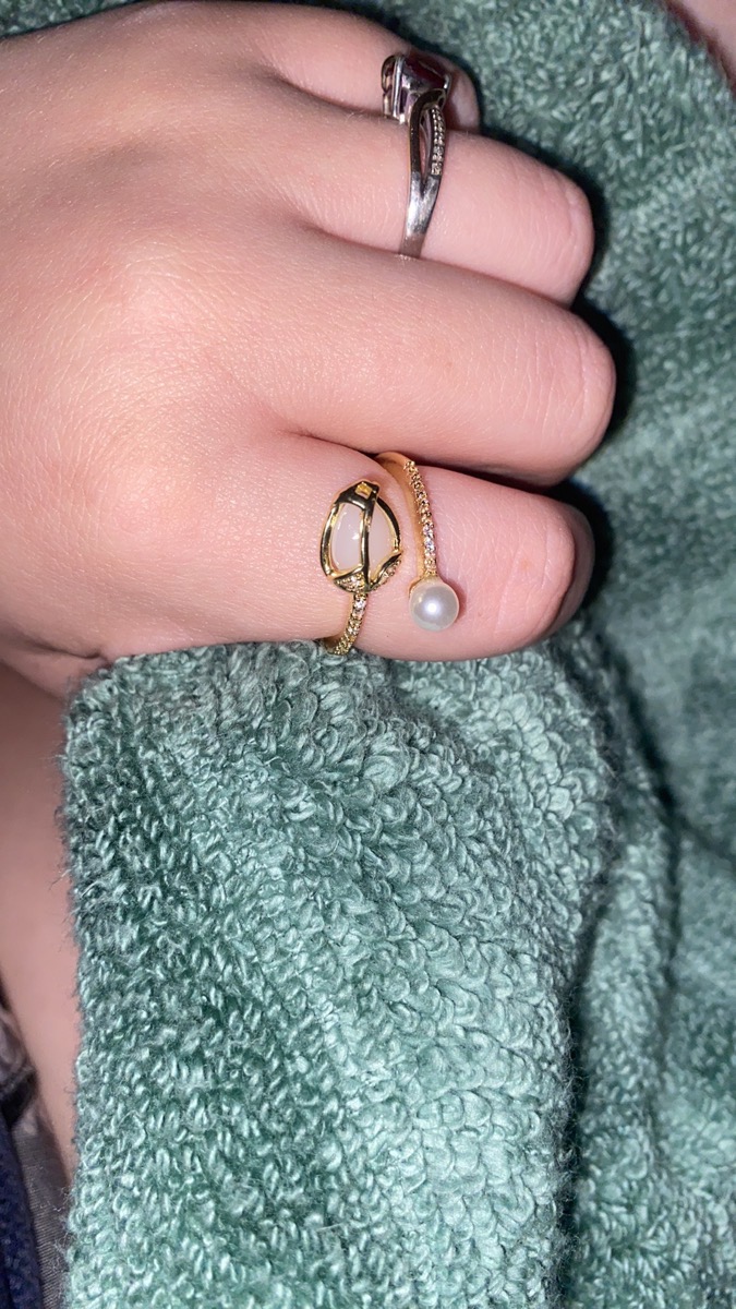 Tulip Bud Ring Fashion Niche Design Ring Ring Finger Jewelry Teenager, for Teenager, For Teenager photo review