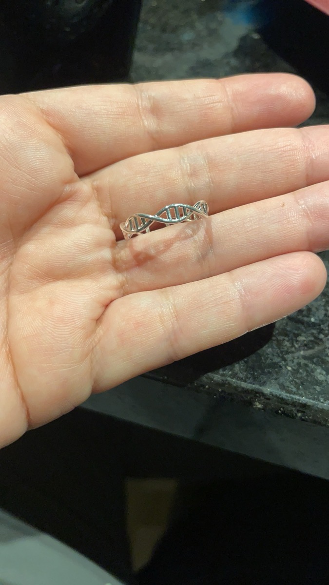 DNA Helix Ring Women'S Fashion Temperament Niche Design Sense Individual Open Adjustable Index Finger Ring Trendy photo review