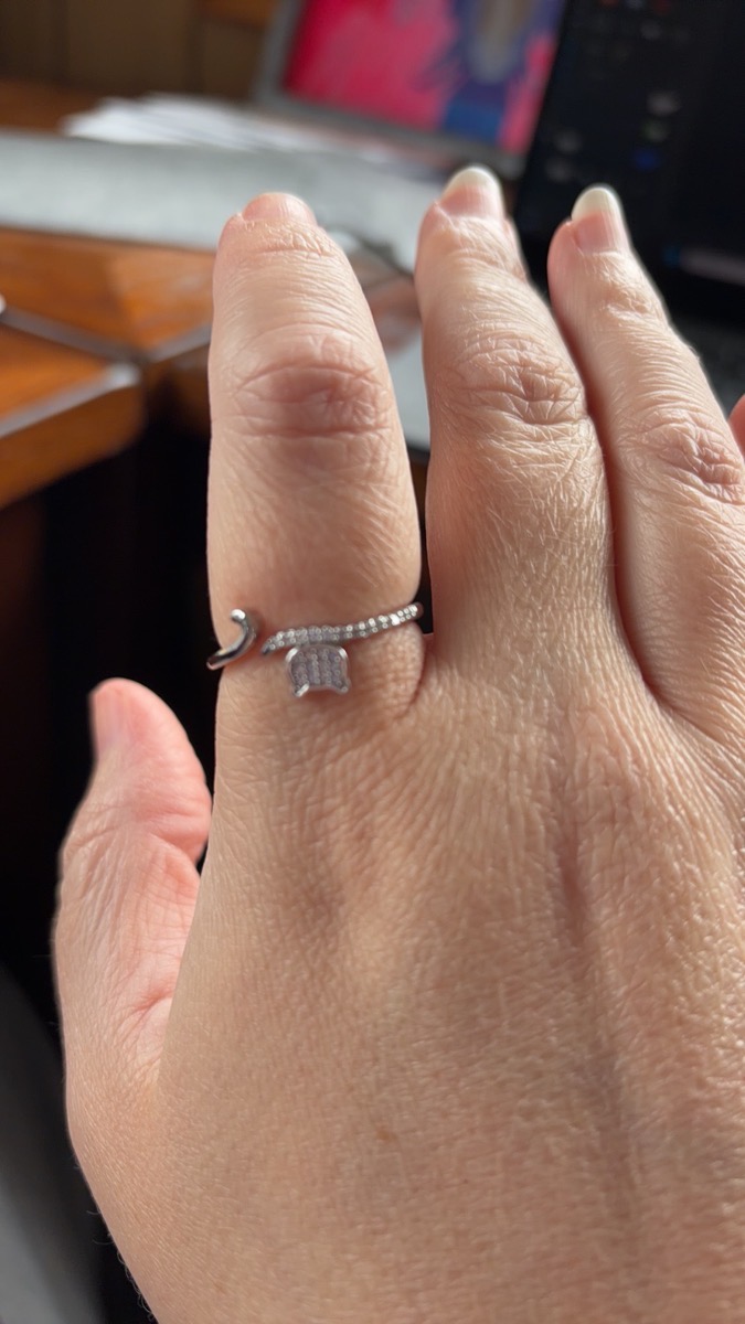 Kitten Tail Cute Cat Open Adjustable Ring for Women Daily Wear Party Trendy Simple Animals Ring Jewelry Gift photo review