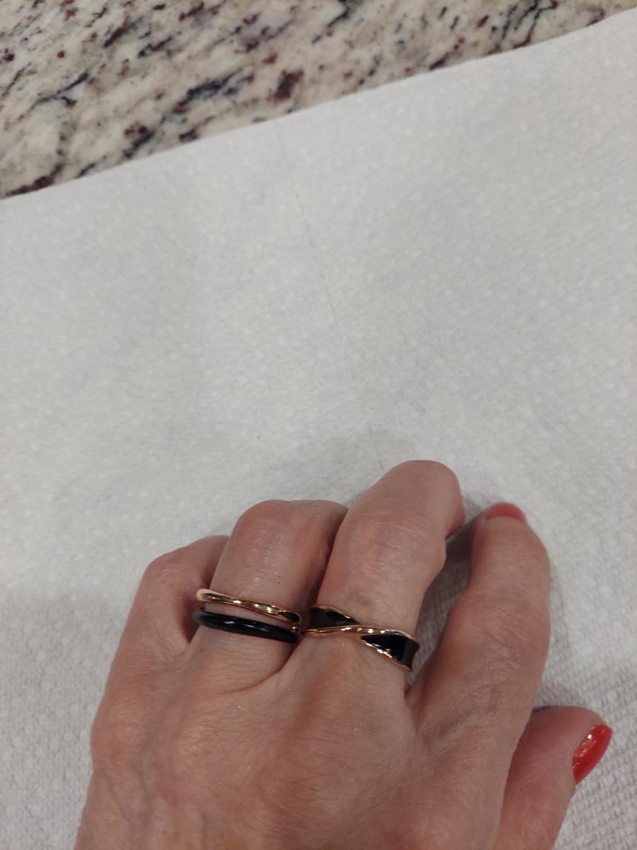 2pcs Elegant Simple Style Zinc Alloy Ring Set, Versatile Fashion Daily Wear, Luxury Alloy Rings for Party and Daily Occasions photo review