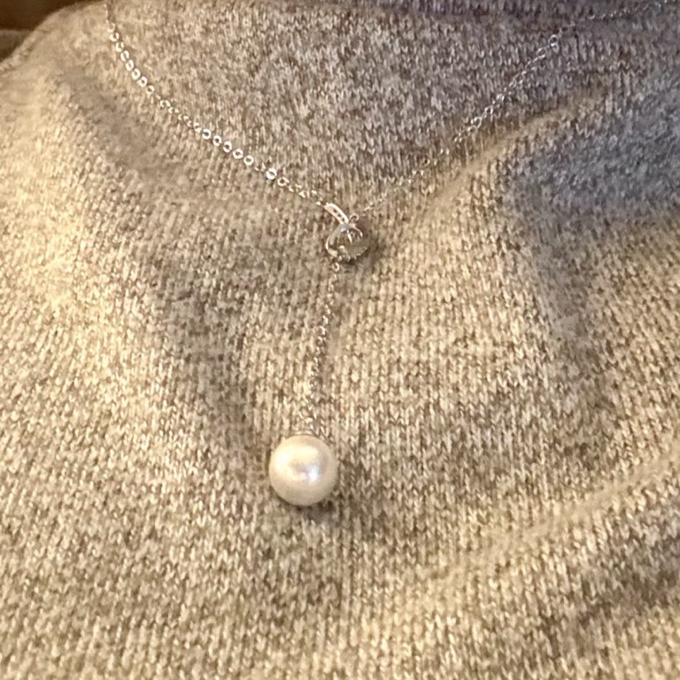 925 Sterling Silver Imitation Pearl Women's Necklace Shaped - Hypoallergenic, Durable, Long-lasting, Perfect for Mother's Day Gifts or Daily Accessories, with Elegant and Exquisite Design photo review