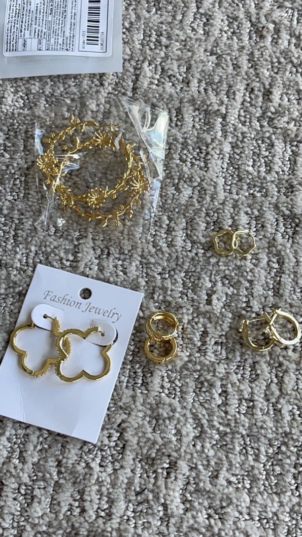 Easy Fashion - Geometric Zirconia - Inlaid Hoop Earrings - Women'S Party Daily - Casual Accessory photo review